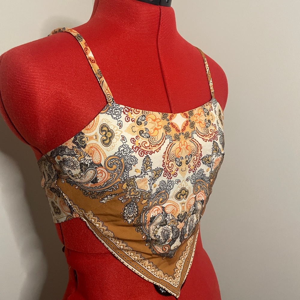Paisley Print Bandana Top